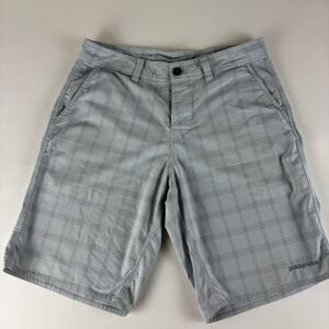 Patagonia‎ Plaid Mens Size 32 Button Fly Outdoor Polyester Blend Cienega Shorts